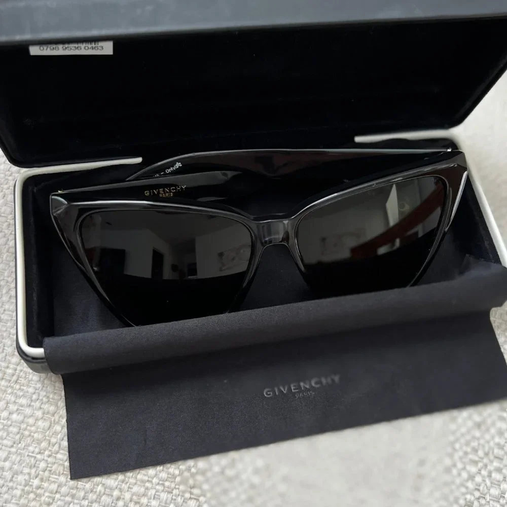 Givenchy Black Cat Eye Sunglasses - Picture 3 of 8